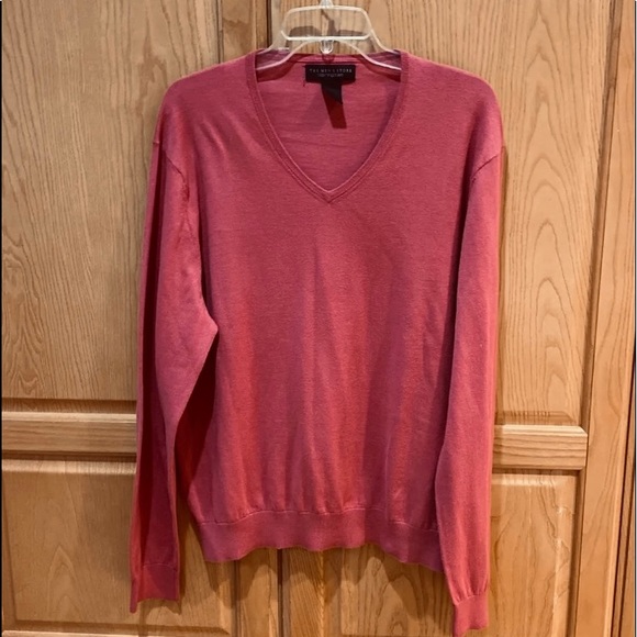 BLOOMINGDALE'S Men's Cotton V-Neck Long Sleeve Sweater Size Large - EUC - Picture 1 of 6